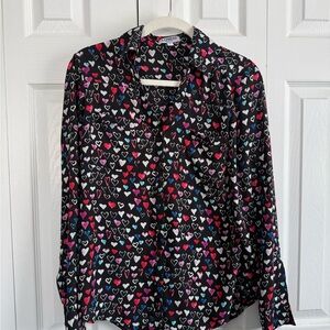 Rare Express Portofino Shirt Heart-Print Button-Up